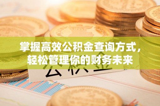 达川掌握高效公积金查询方式，轻松管理你的财务未来