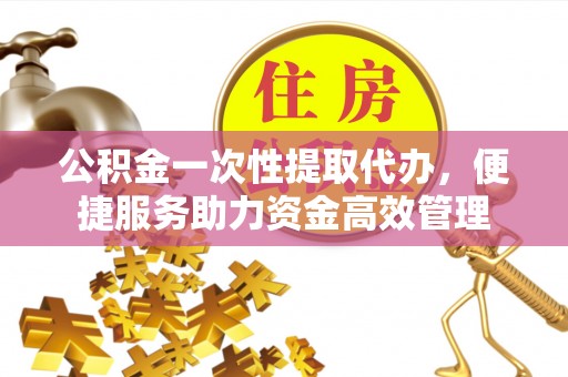 达川公积金一次性提取代办，便捷服务助力资金高效管理
