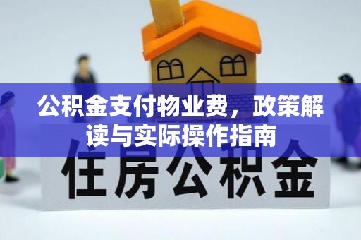 达川公积金支付物业费，政策解读与实际操作指南